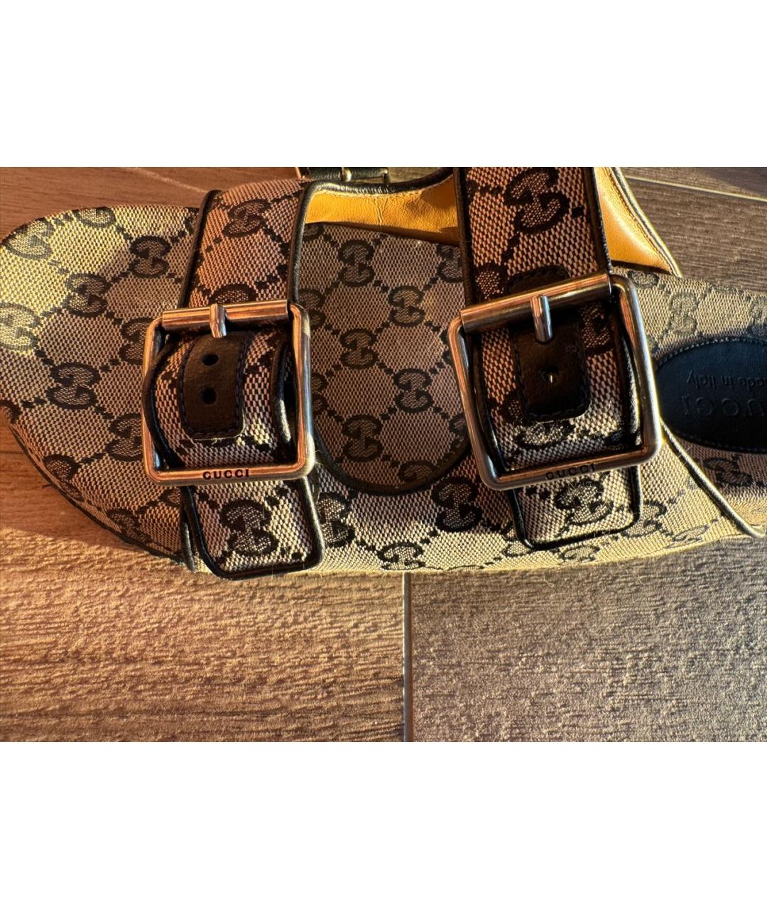 GUCCI Бежевые шлепанцы, фото 7