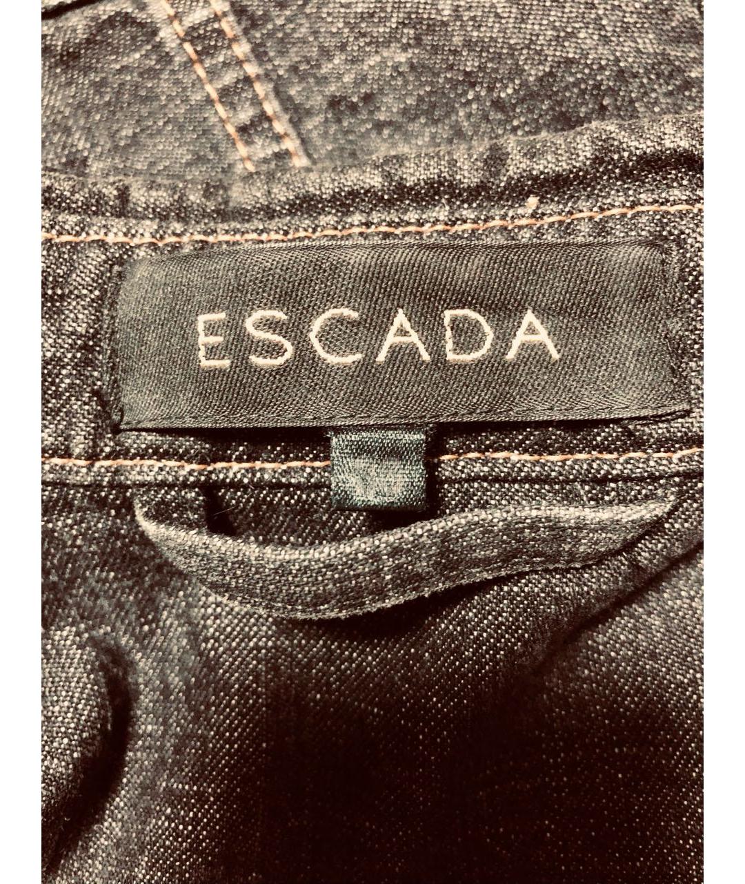 ESCADA Темно-синий хлопковый жакет/пиджак, фото 3