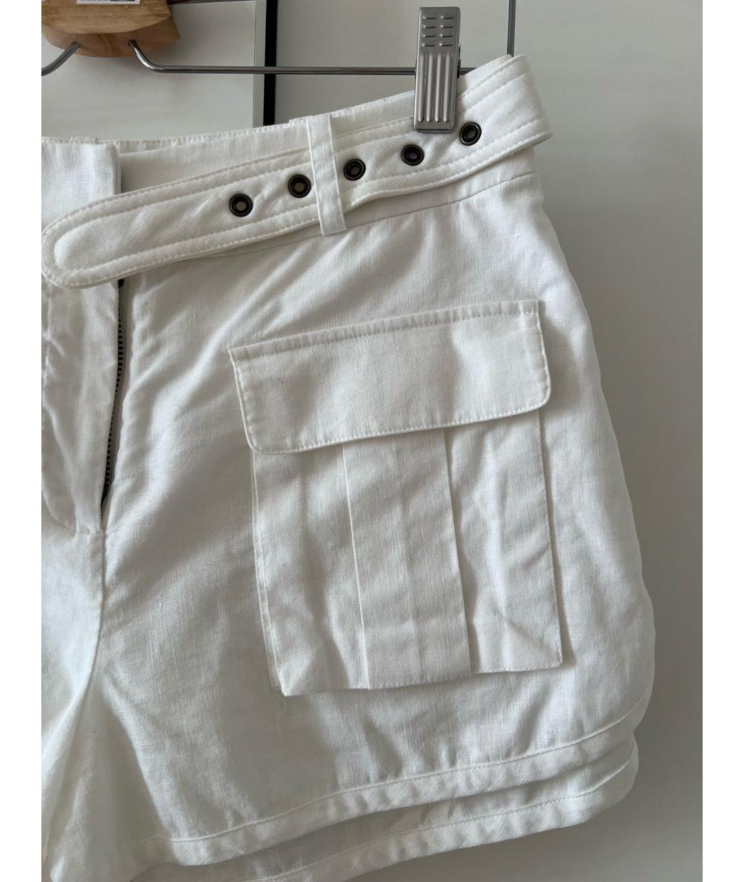 ZIMMERMANN Белые льняные шорты, фото 6