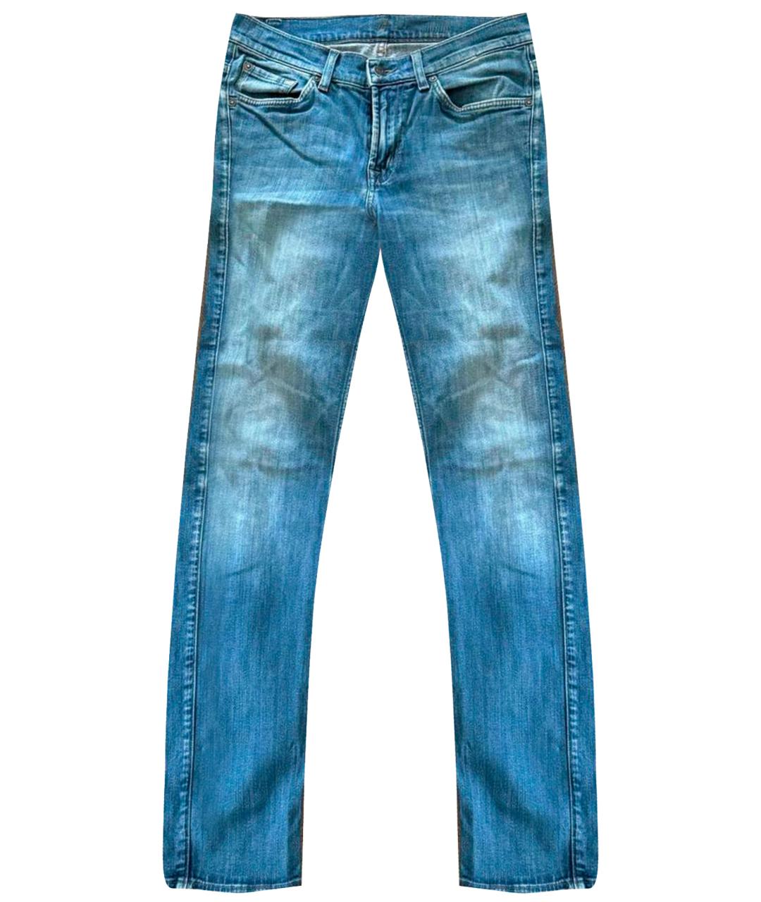7 FOR ALL MANKIND Синие хлопко-эластановые джинсы, фото 1