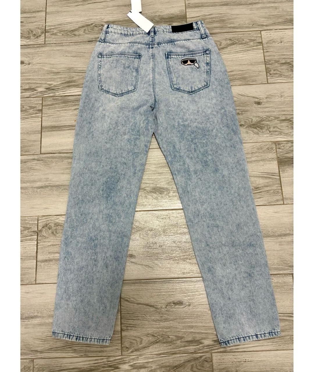KARL LAGERFELD Голубые хлопковые джинсы слим, фото 2