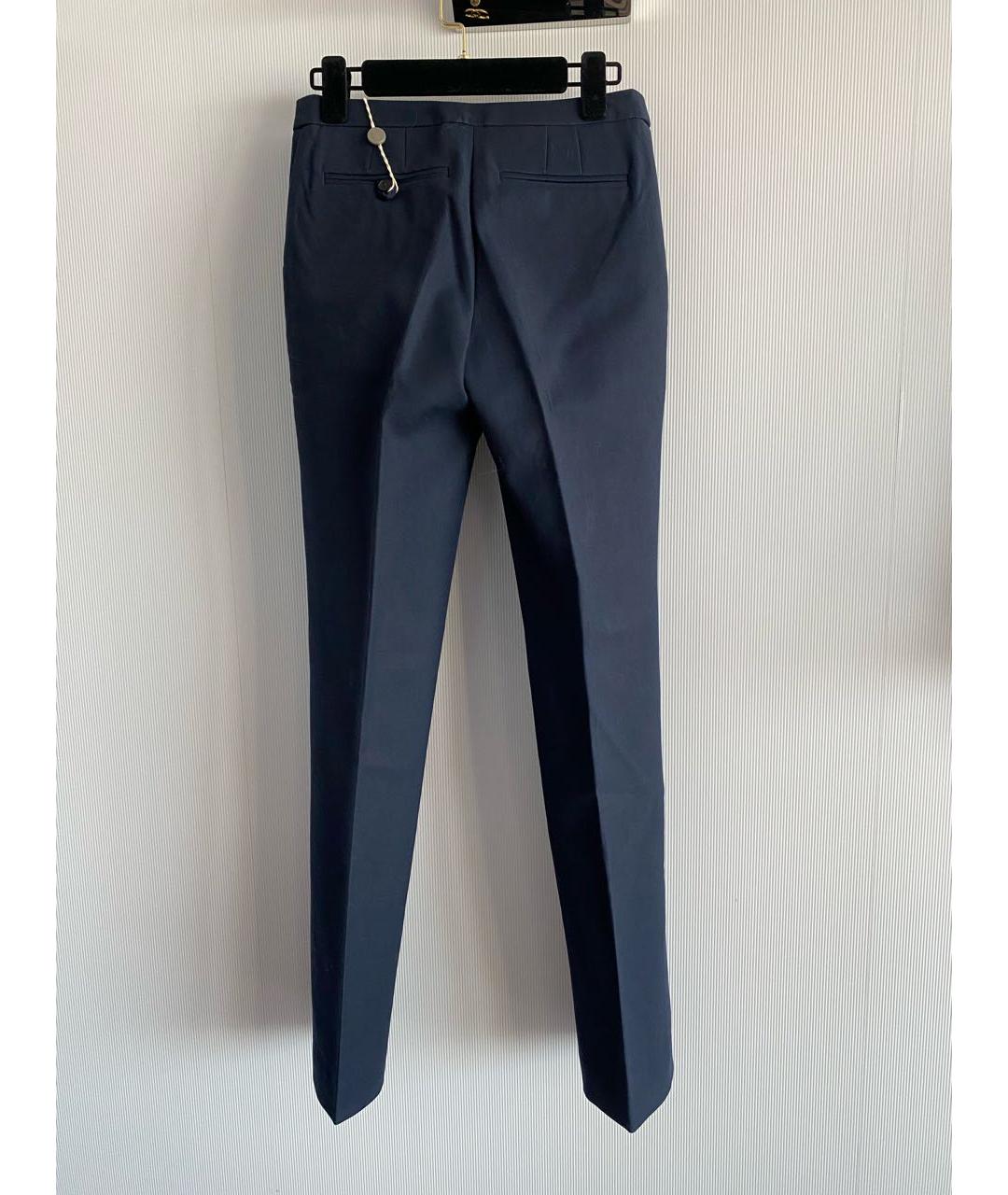 BA&SH Темно-синие хлопко-эластановые прямые брюки, фото 6