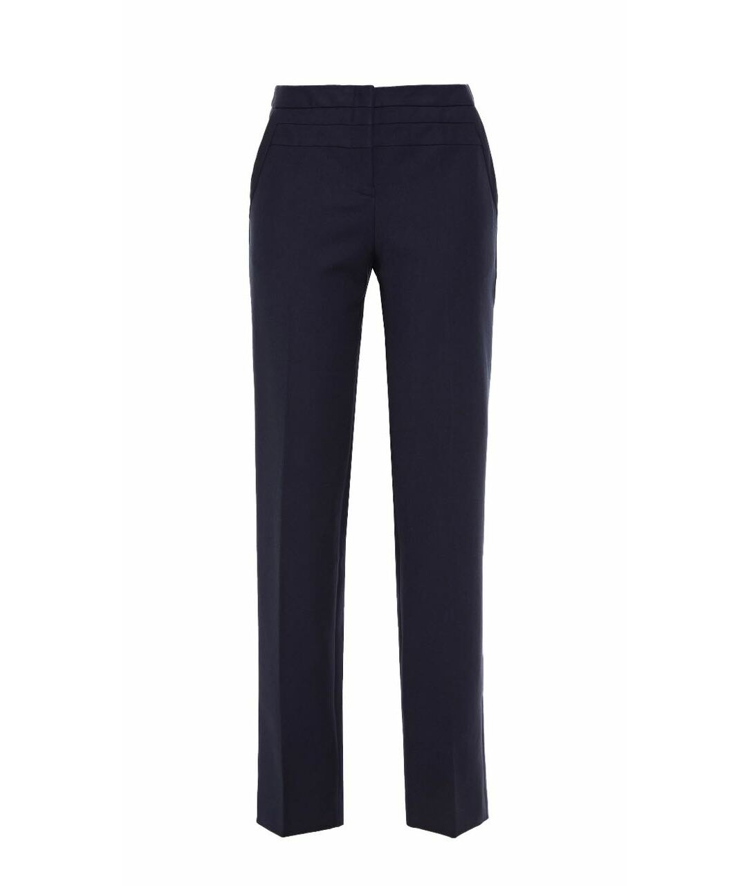 BA&SH Темно-синие хлопко-эластановые прямые брюки, фото 1