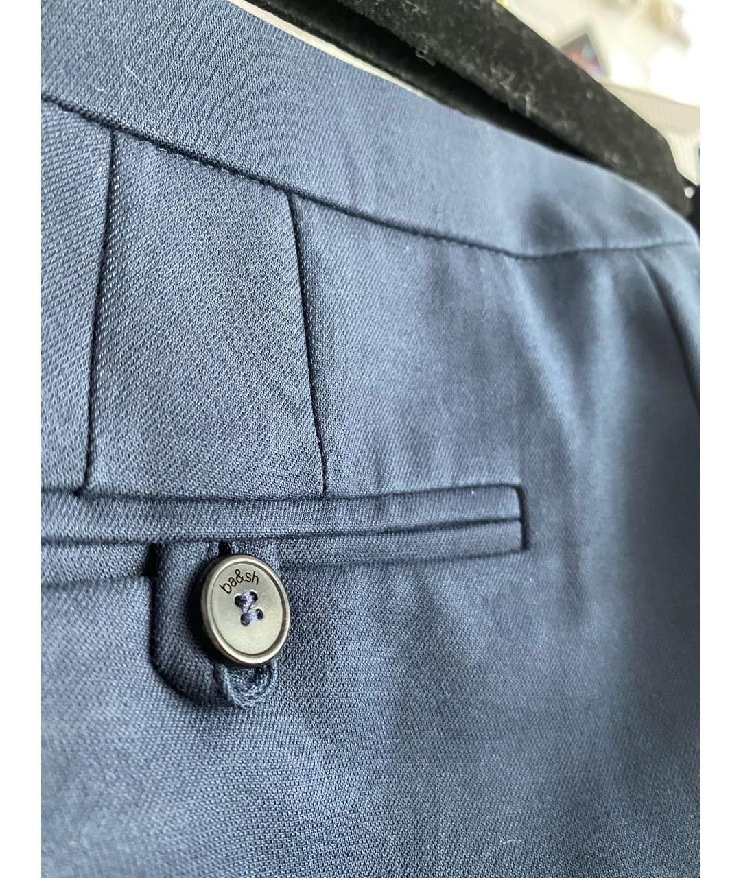 BA&SH Темно-синие хлопко-эластановые прямые брюки, фото 6