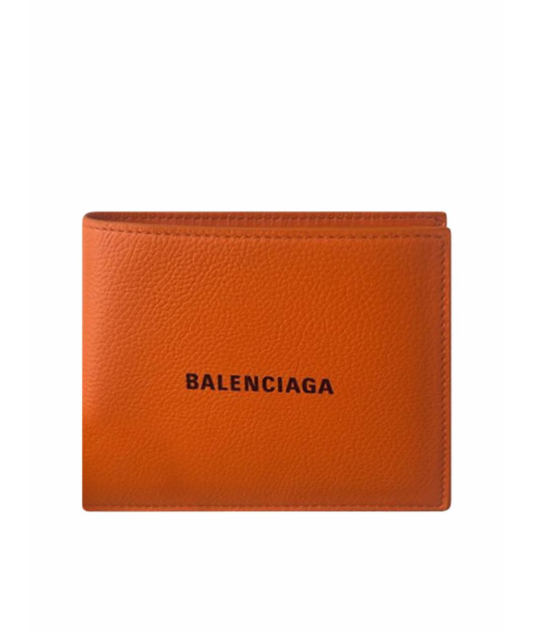 BALENCIAGA Оранжевый кожаный кошелек, фото 1
