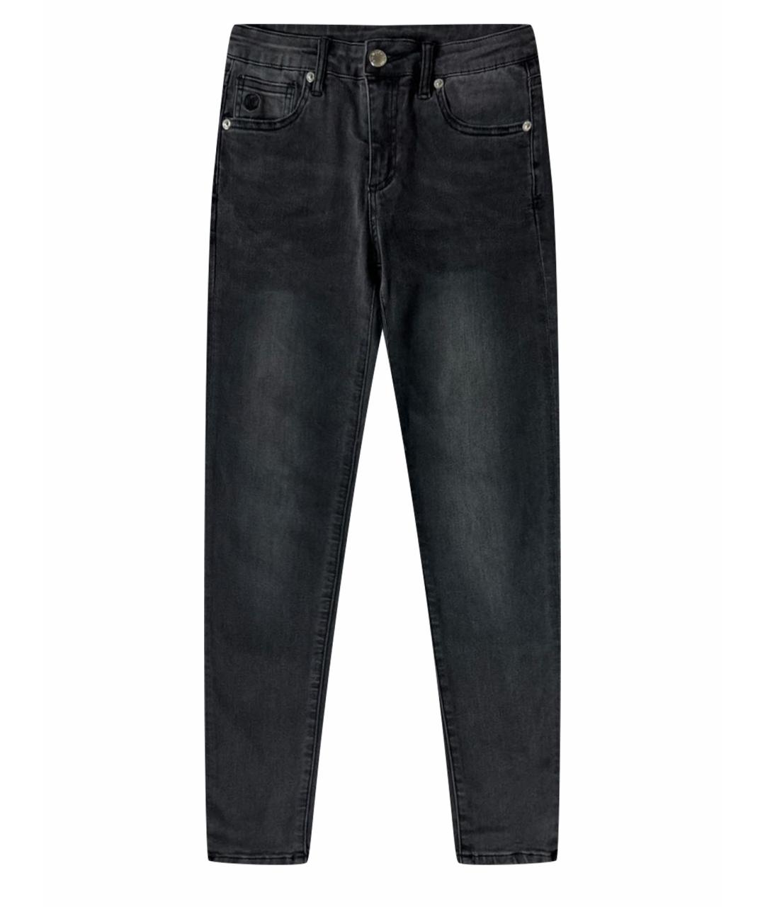 LOUIS VUITTON PRE-OWNED Антрацитовые хлопко-эластановые джинсы слим, фото 1