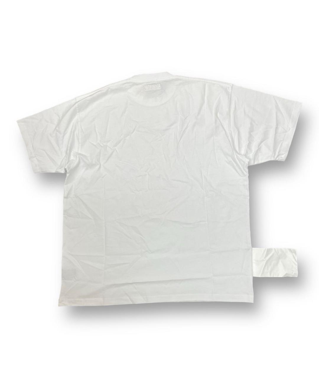 VETEMENTS Белая хлопковая футболка, фото 2