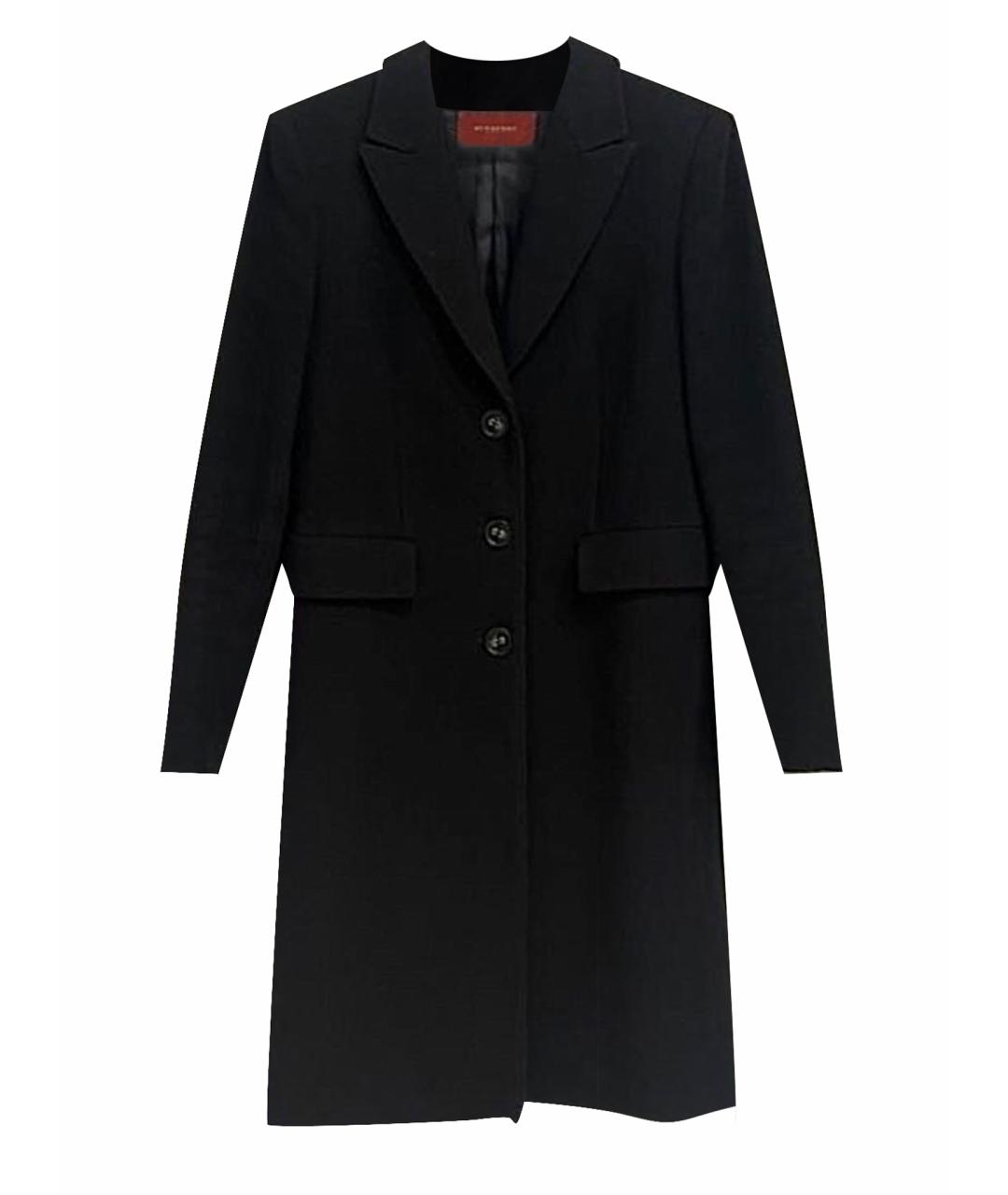 BURBERRY Черное шерстяное пальто, фото 1