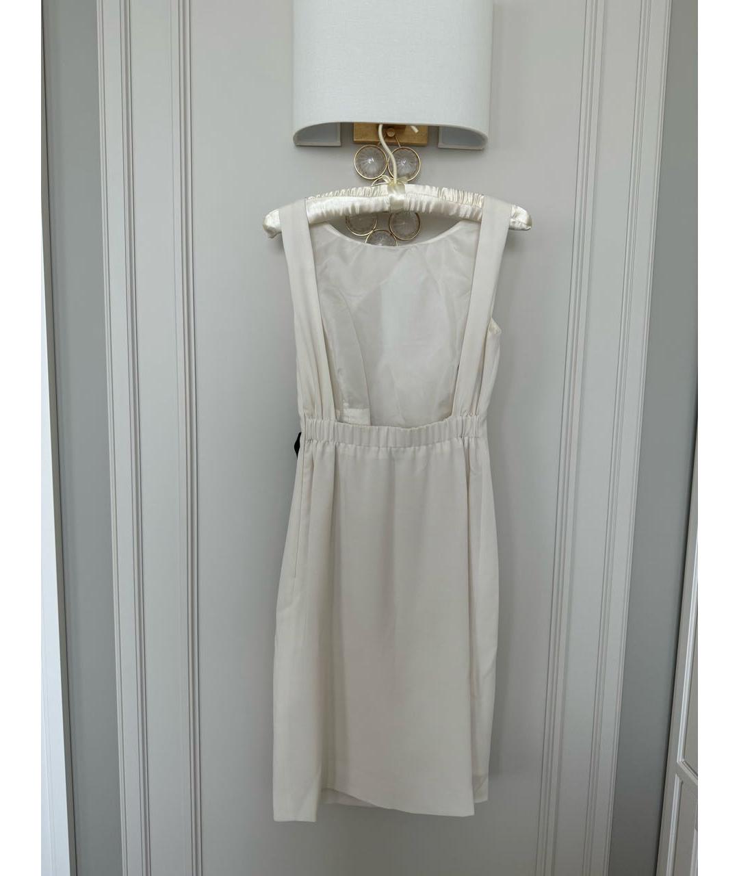 MOSCHINO Белое полиэстеровое коктейльное платье, фото 2