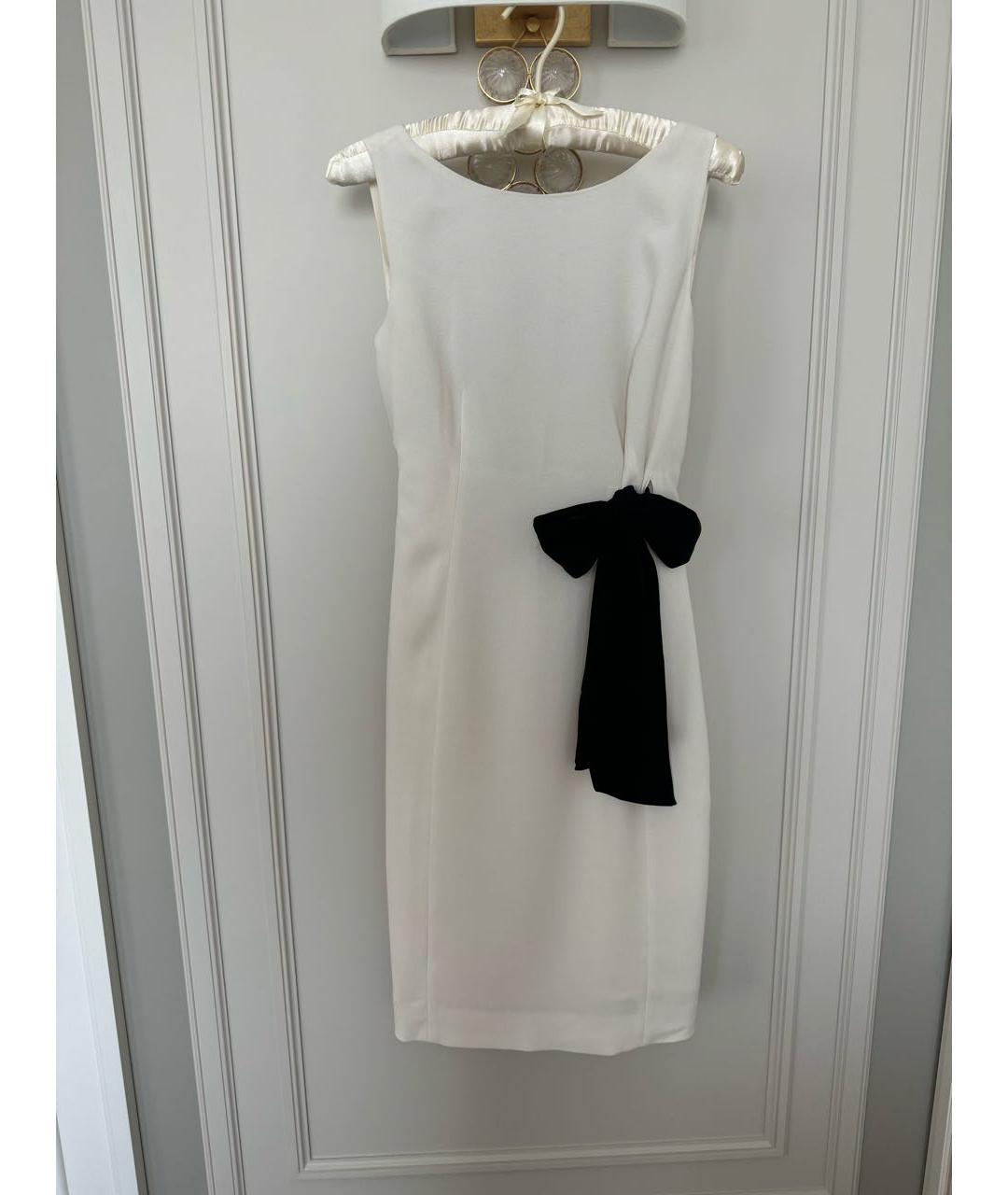 MOSCHINO Белое полиэстеровое коктейльное платье, фото 6