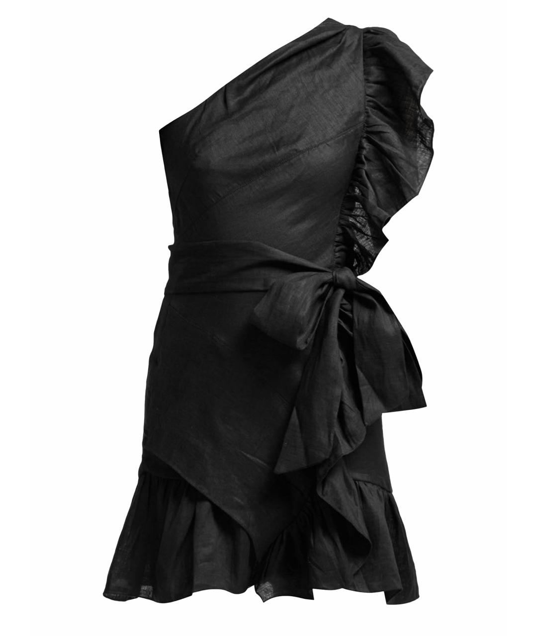 ISABEL MARANT ETOILE Черное льняное повседневное платье, фото 1