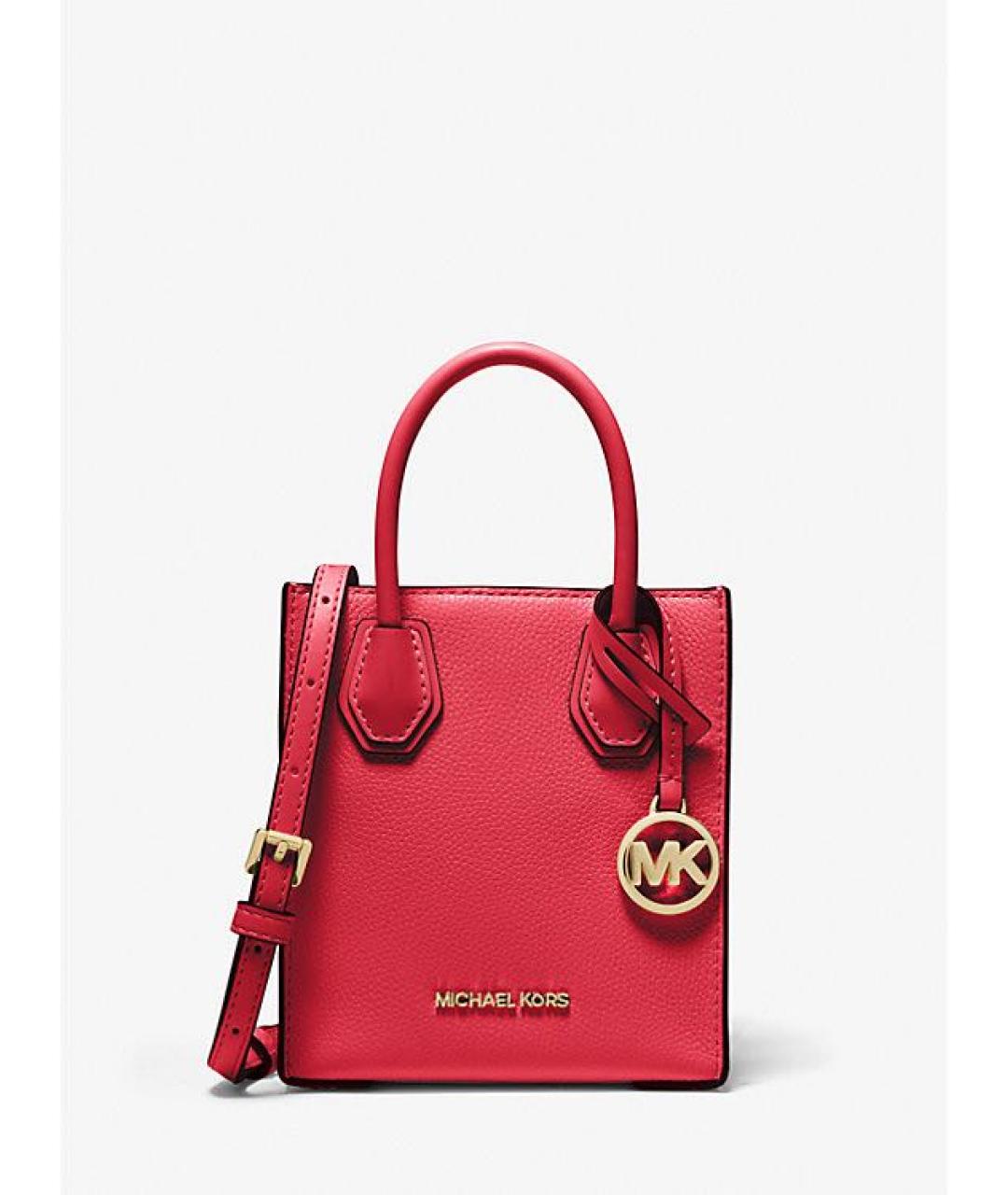 MICHAEL KORS Красная кожаная сумка через плечо, фото 4