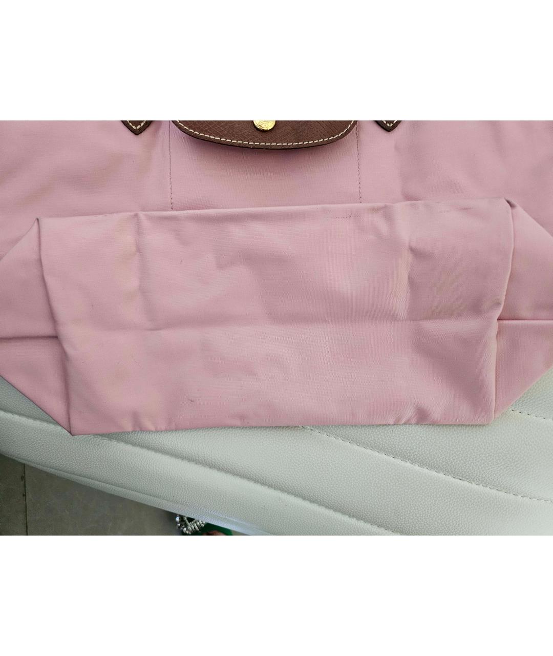 LONGCHAMP Розовая кожаная сумка тоут, фото 9