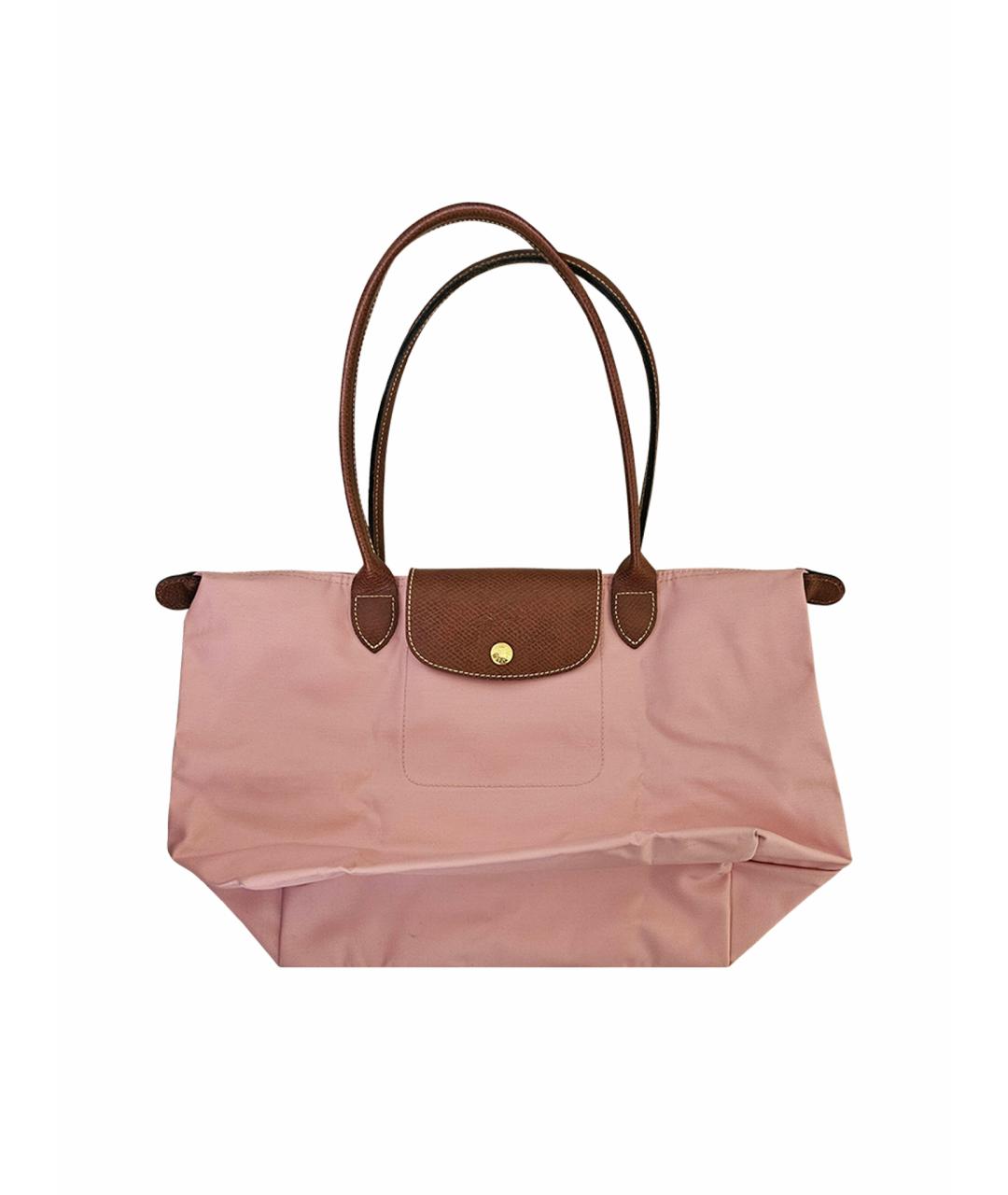 LONGCHAMP Розовая кожаная сумка тоут, фото 1
