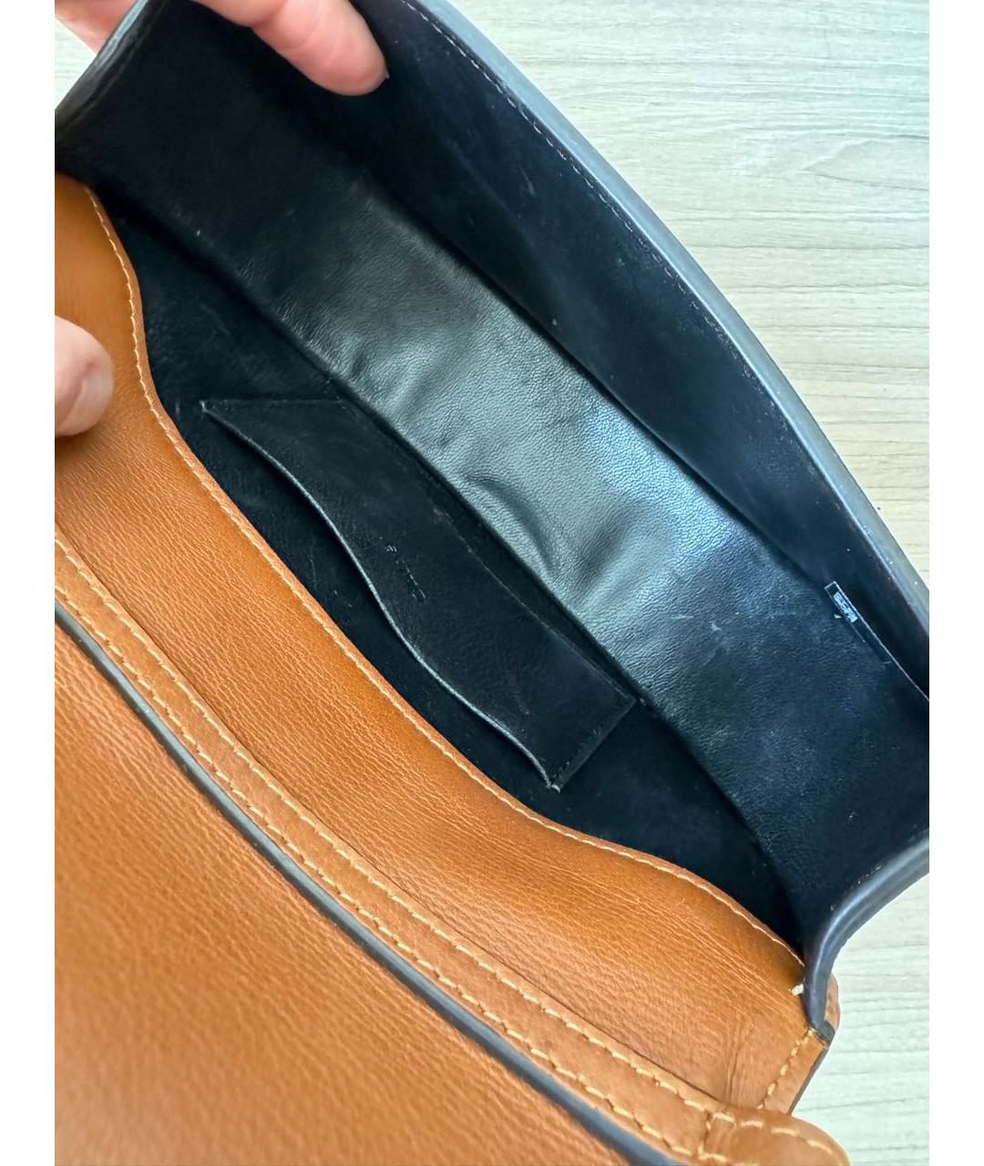 CHLOE Коричневая кожаная сумка с короткими ручками, фото 8