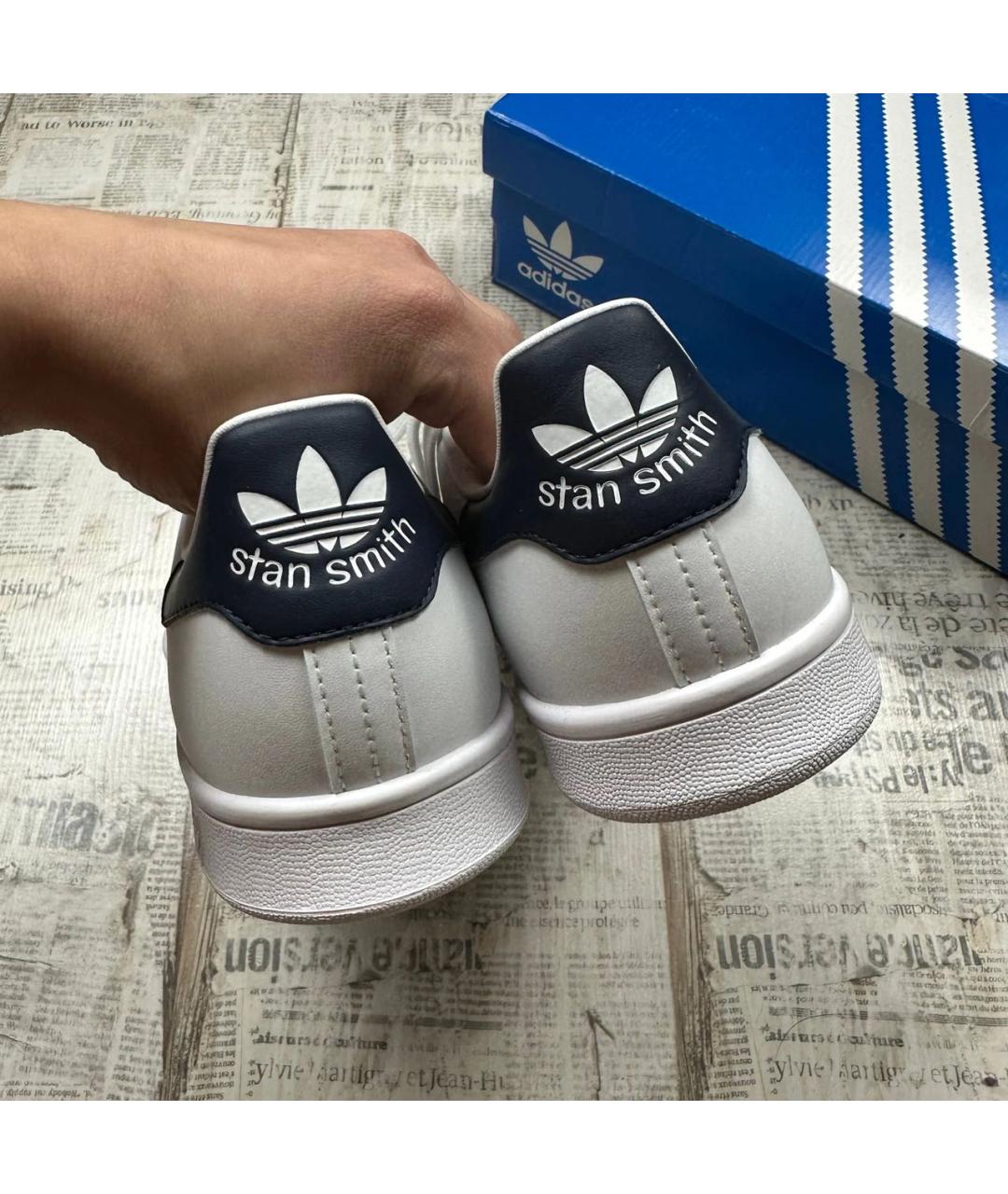 ADIDAS Белые низкие кроссовки / кеды из искусственной кожи, фото 4