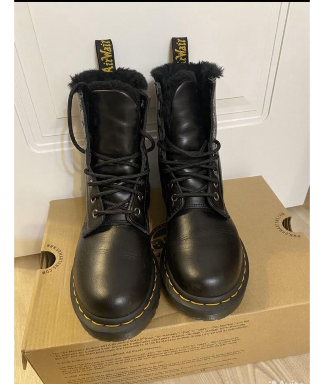 DR. MARTENS Черные кожаные ботинки, фото 6