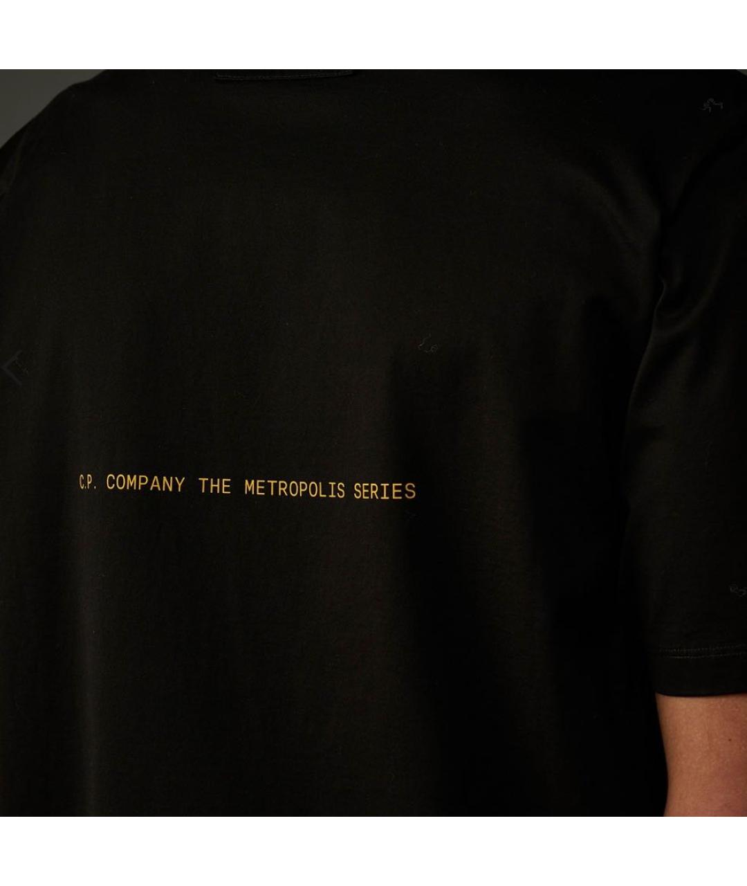 CP COMPANY Черная хлопковая футболка, фото 5