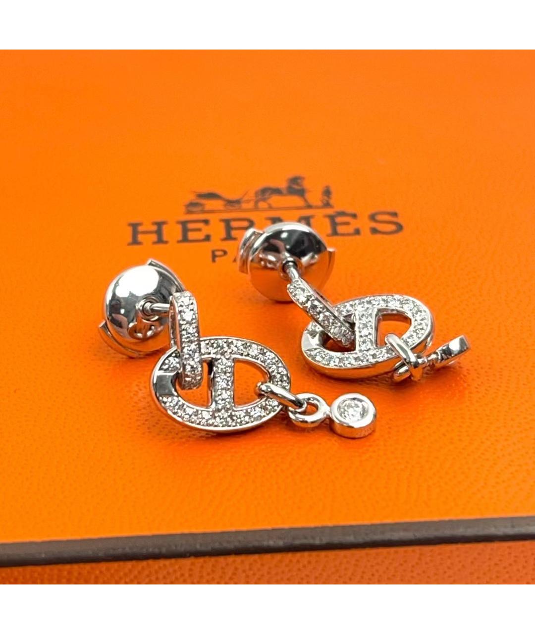 HERMES Серьги из белого золота, фото 5