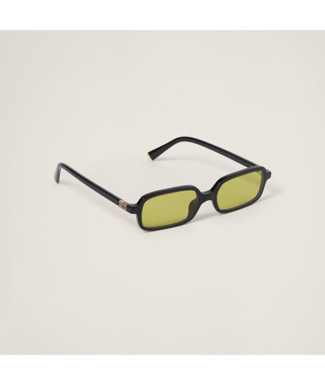 MIU MIU Черные пластиковые солнцезащитные очки, фото 6