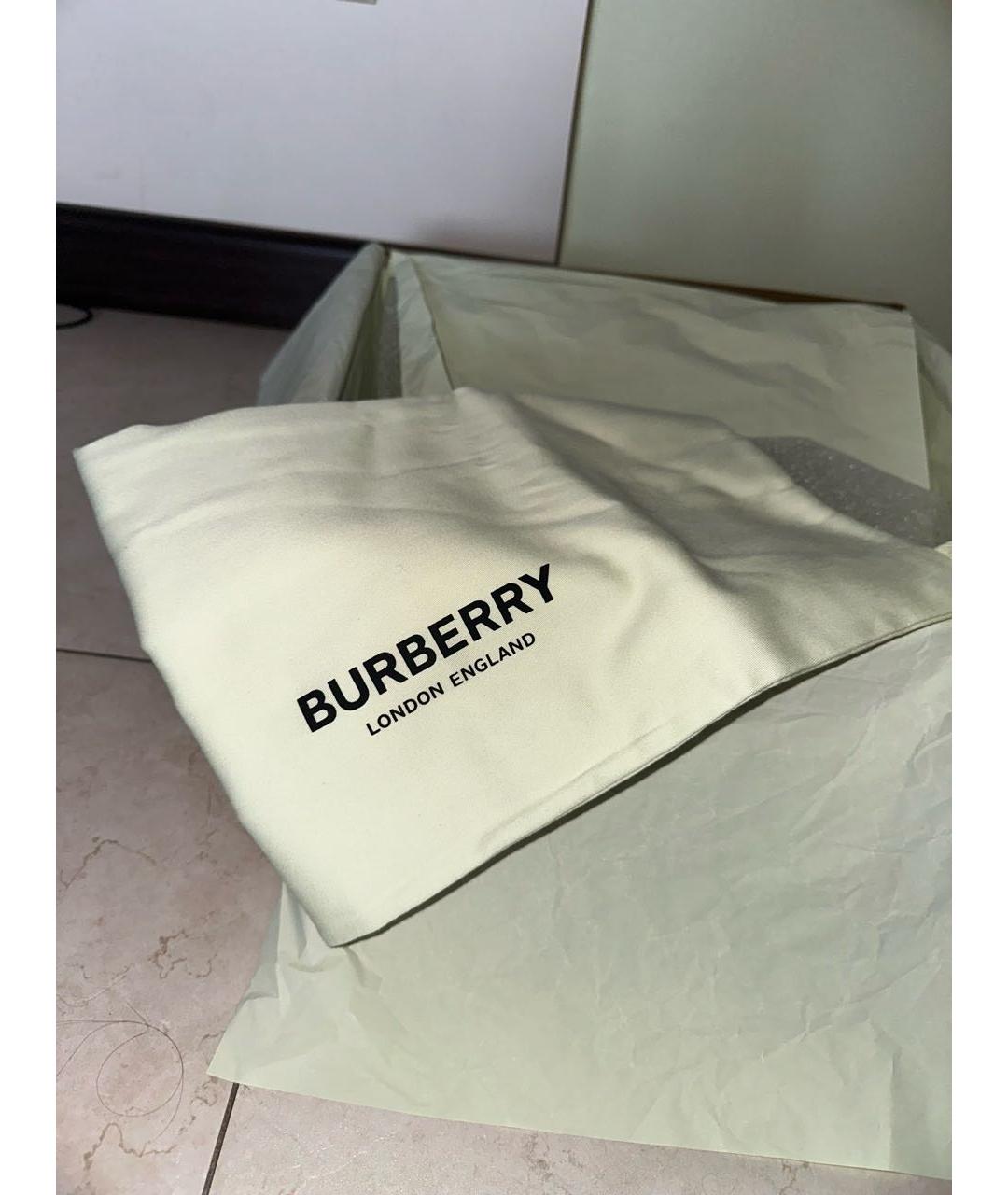 BURBERRY Темно-синие текстильные высокие кроссовки / кеды, фото 6