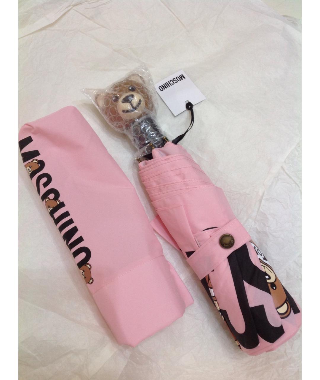 MOSCHINO Розовый зонт, фото 3