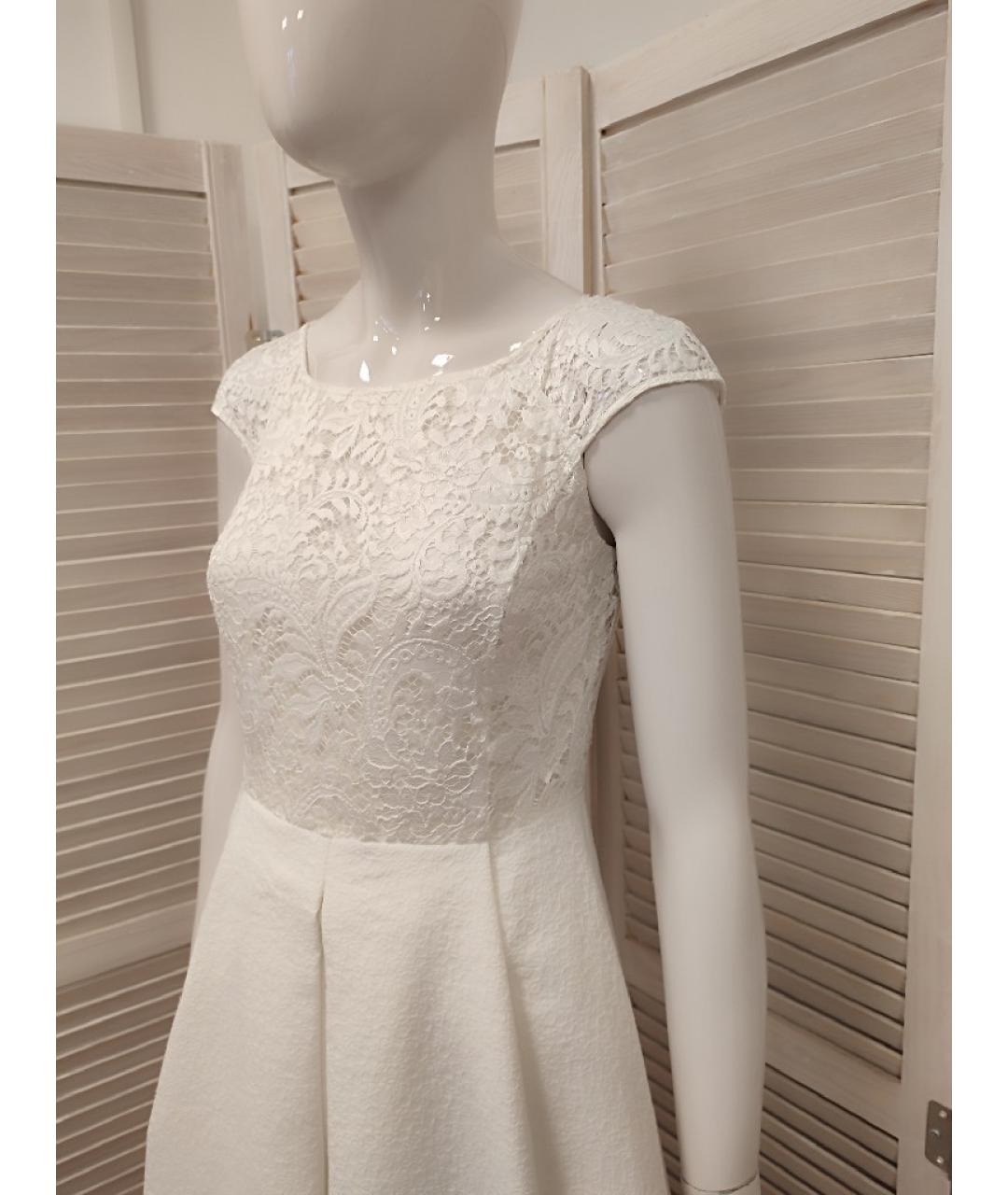 PINKO Белое полиэстеровое коктейльное платье, фото 6