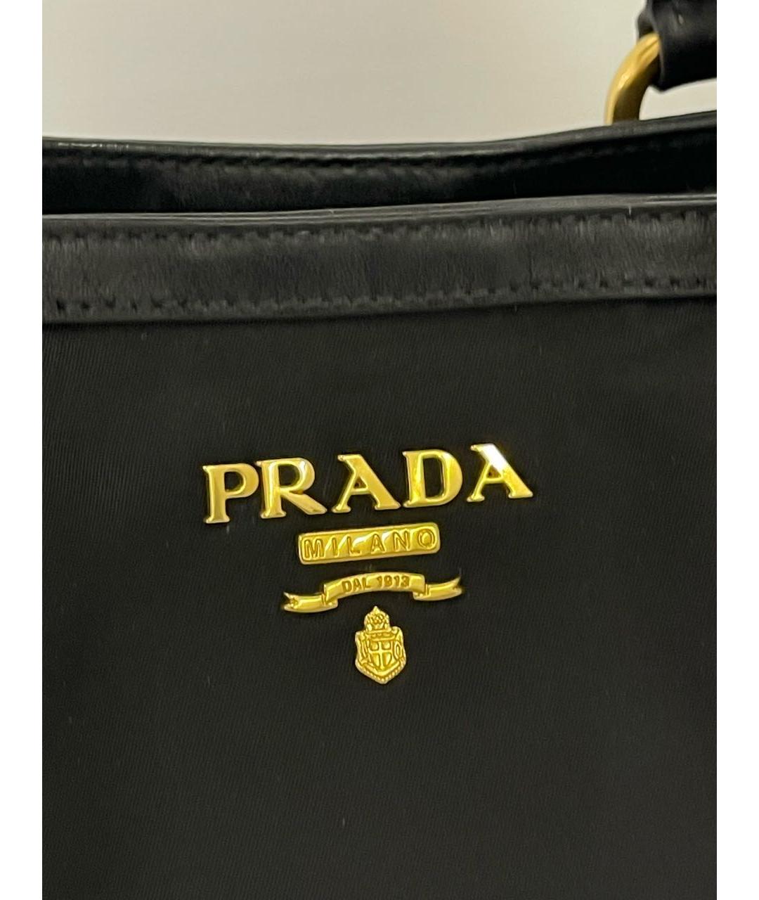 PRADA Черная синтетическая сумка тоут, фото 2