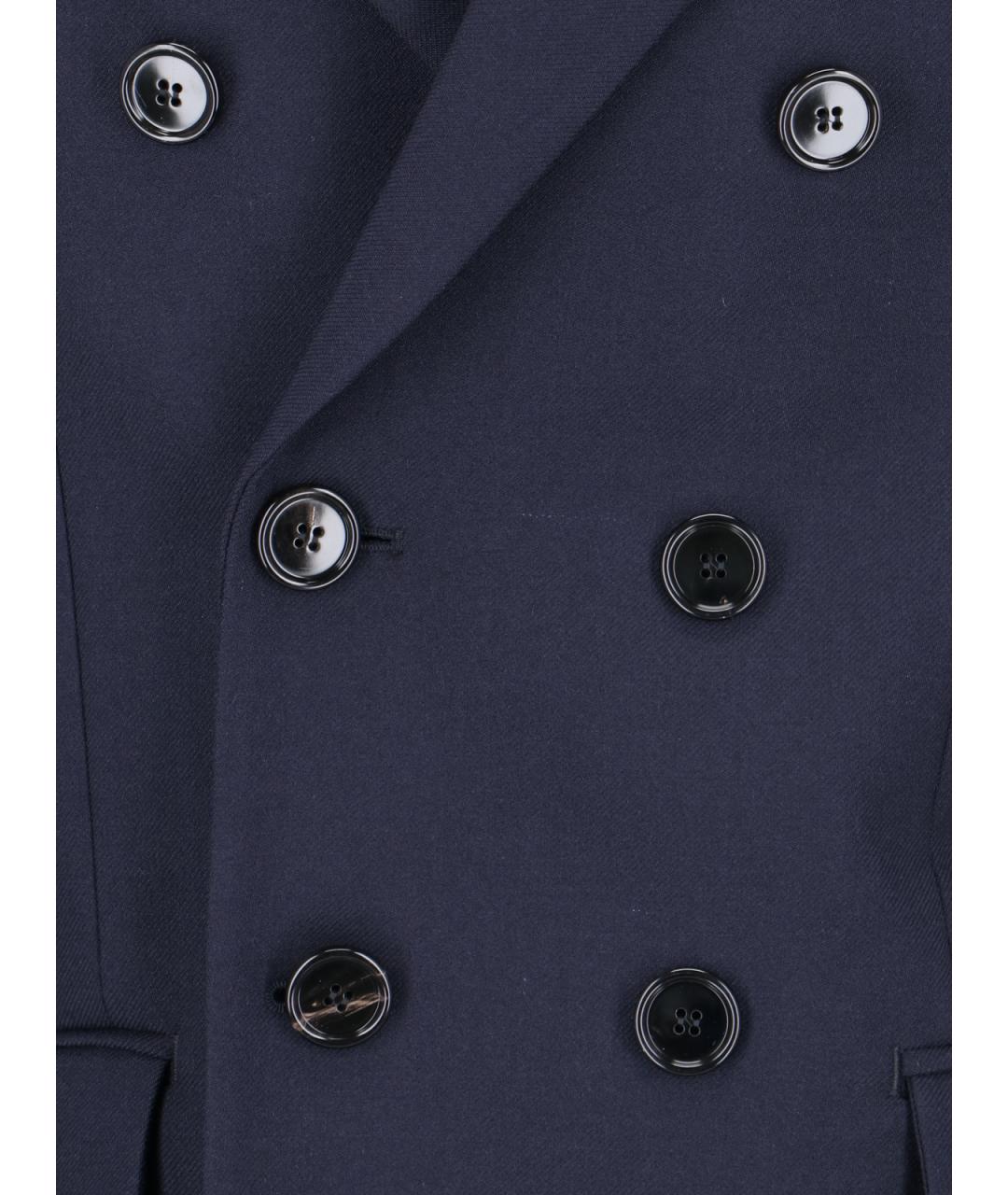 AMI Темно-синий полиэстеровый пиджак, фото 3