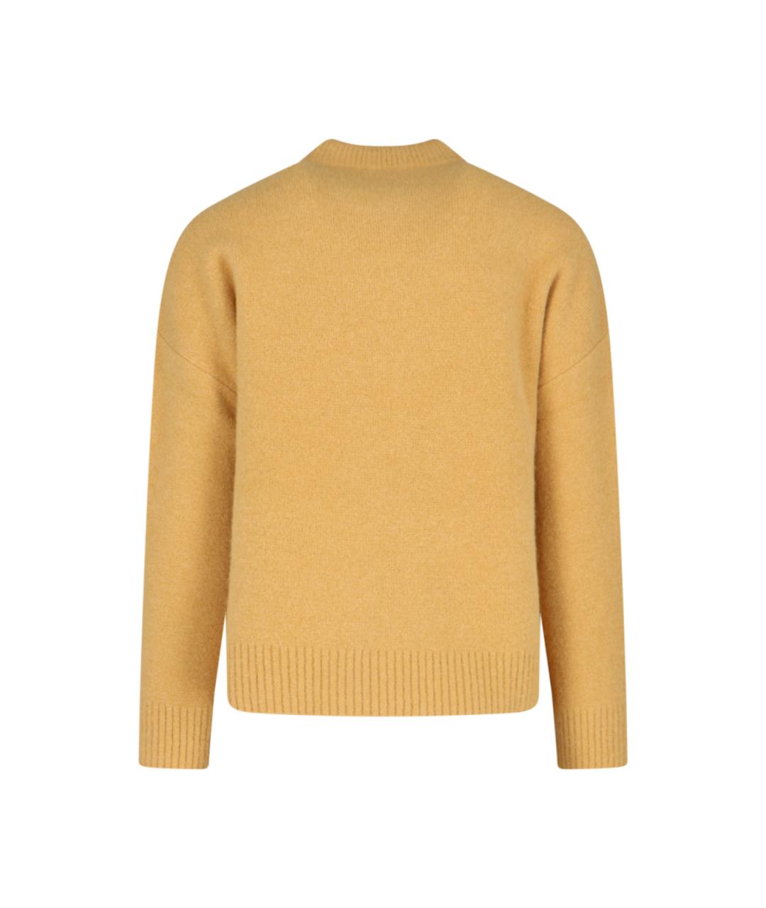 AMI Желтый шерстяной джемпер / свитер, фото 2