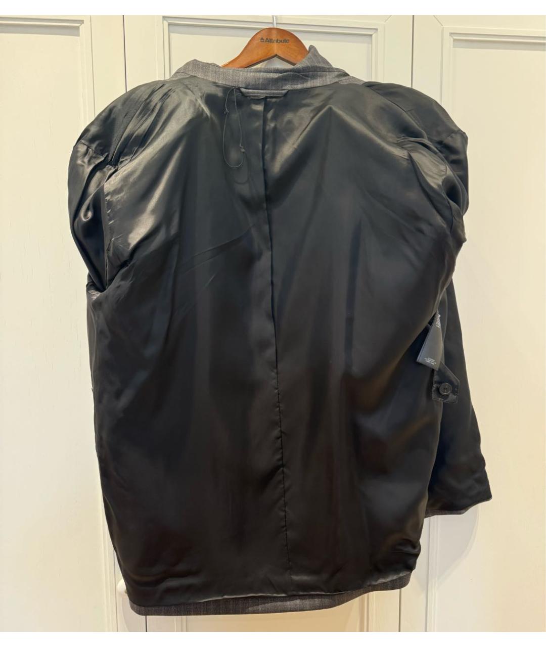 BALENCIAGA Серый хлопковый пиджак, фото 3