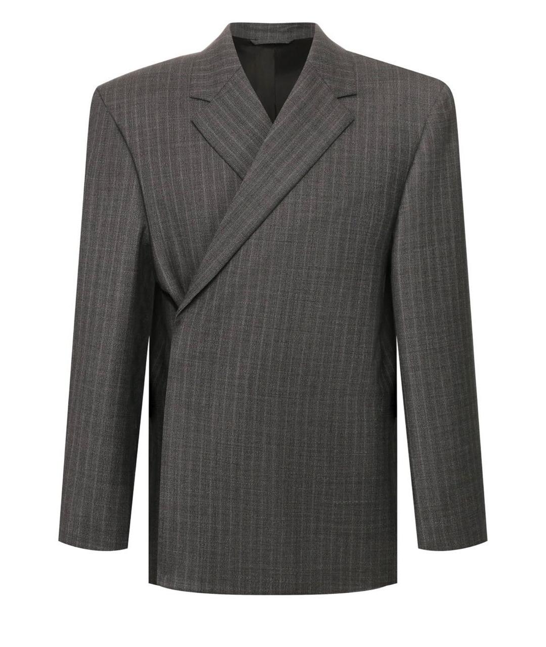 BALENCIAGA Серый хлопковый пиджак, фото 1
