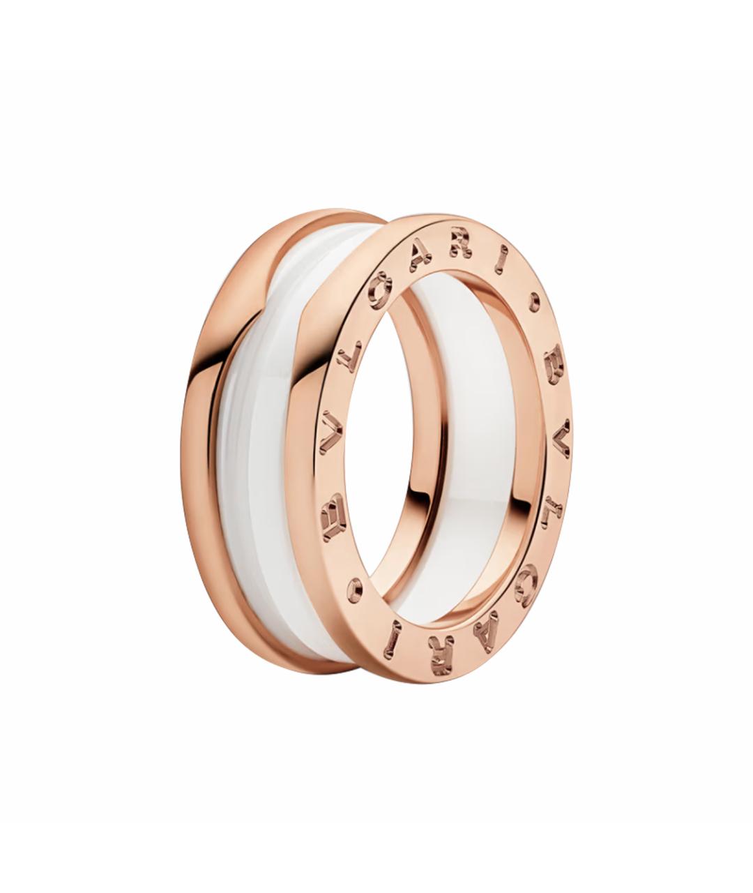 BVLGARI Белое кольцо из розового золота, фото 1