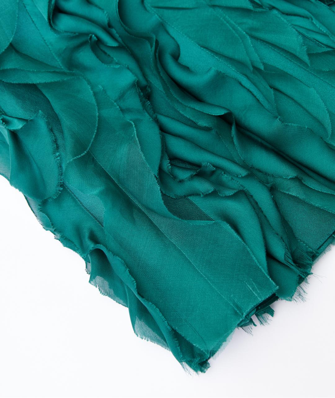 CH CAROLINA HERRERA Зеленая шелковая юбка макси, фото 4
