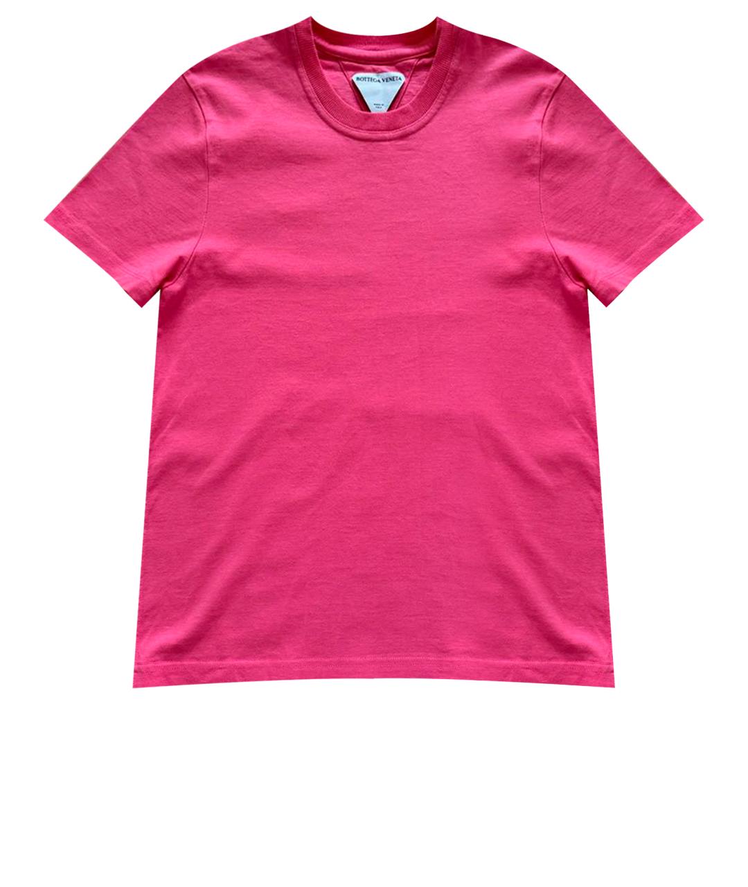 BOTTEGA VENETA Розовая хлопковая футболка, фото 1