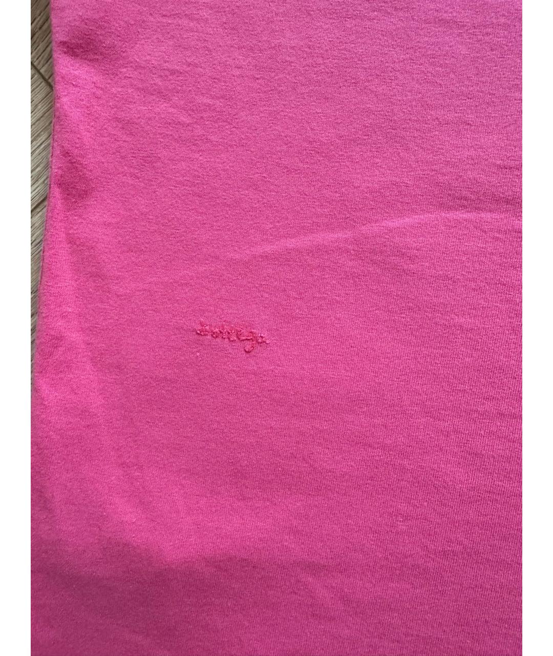 BOTTEGA VENETA Розовая хлопковая футболка, фото 3