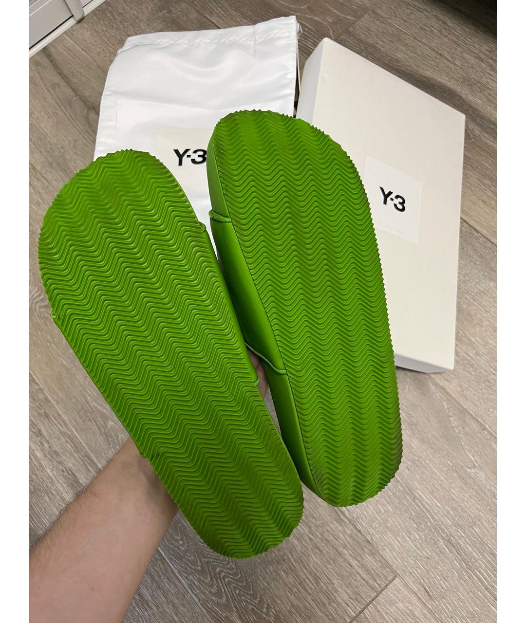 Y-3 Зеленые кожаные сандалии, фото 3