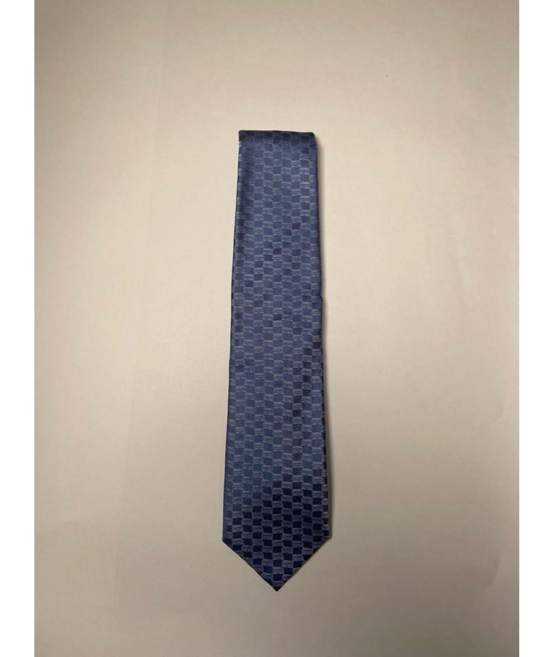 LOUIS VUITTON Синий шелковый галстук, фото 5