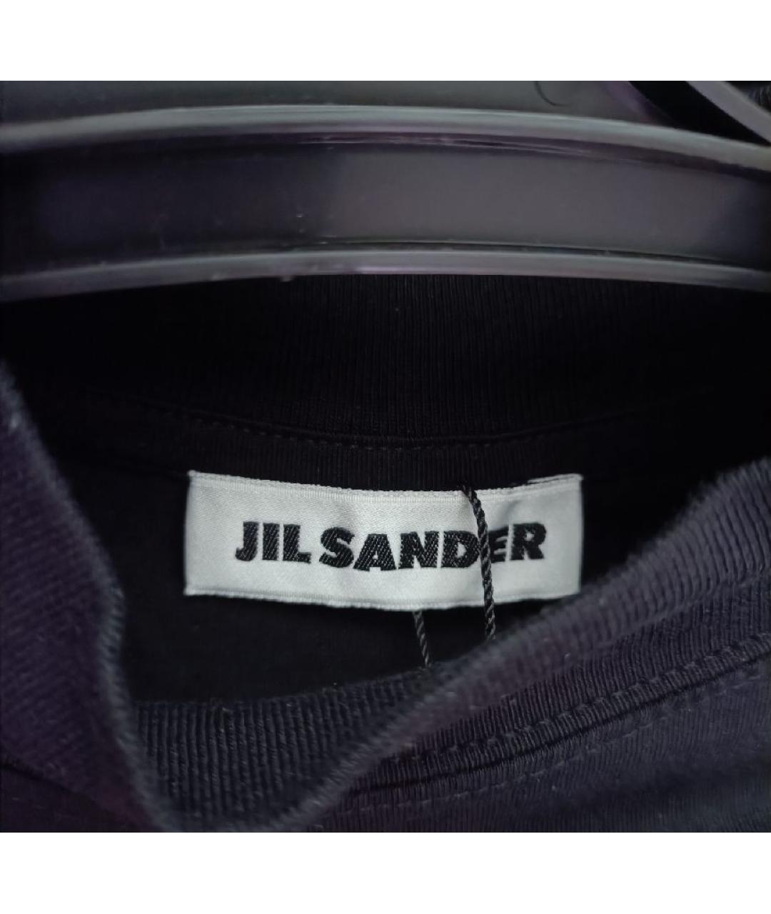 JIL SANDER Черная хлопковая футболка, фото 7