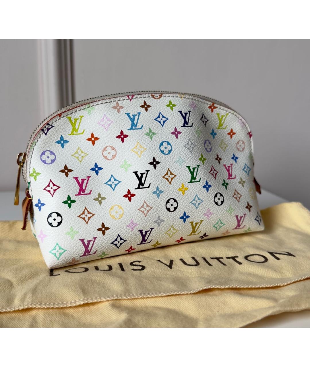 LOUIS VUITTON PRE-OWNED Белая косметичка, фото 8