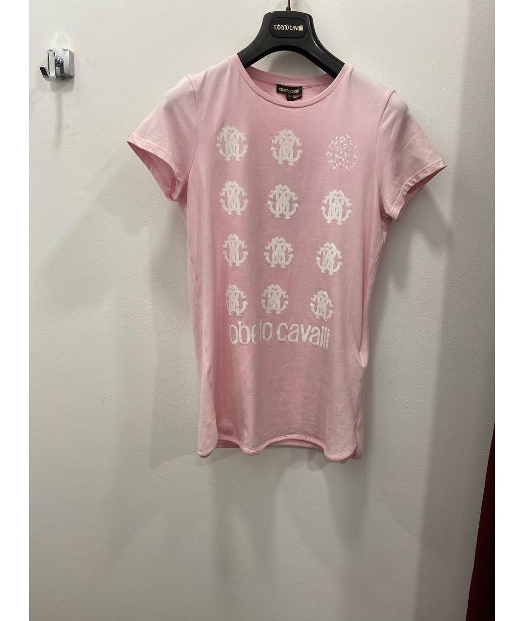 ROBERTO CAVALLI Розовая футболка, фото 5