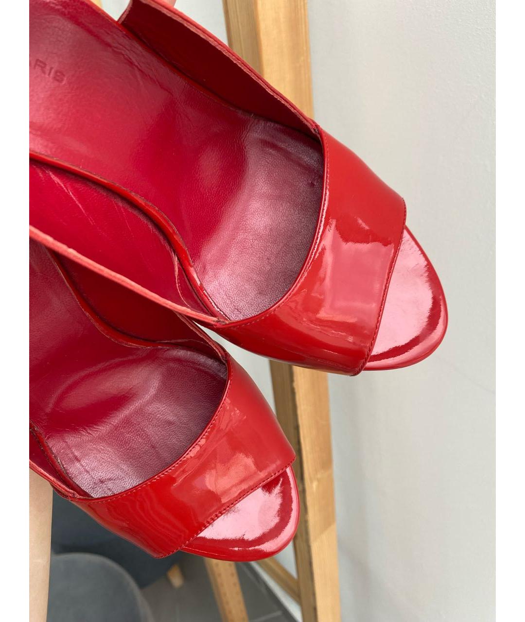 BALENCIAGA Красные кожаные туфли, фото 7