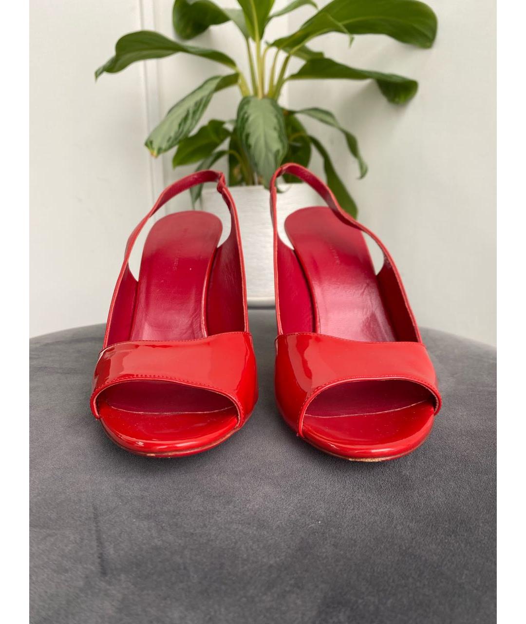 BALENCIAGA Красные кожаные туфли, фото 2