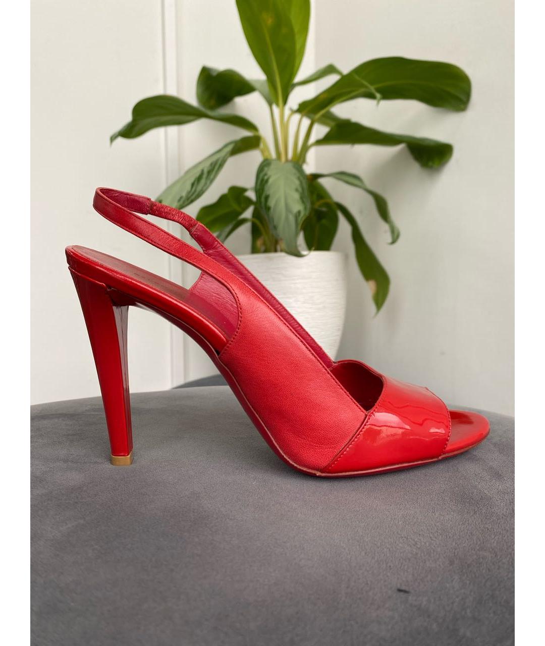 BALENCIAGA Красные кожаные туфли, фото 9