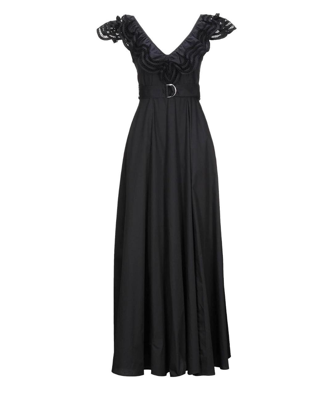P.A.R.O.S.H. Черное хлопковое вечернее платье, фото 1