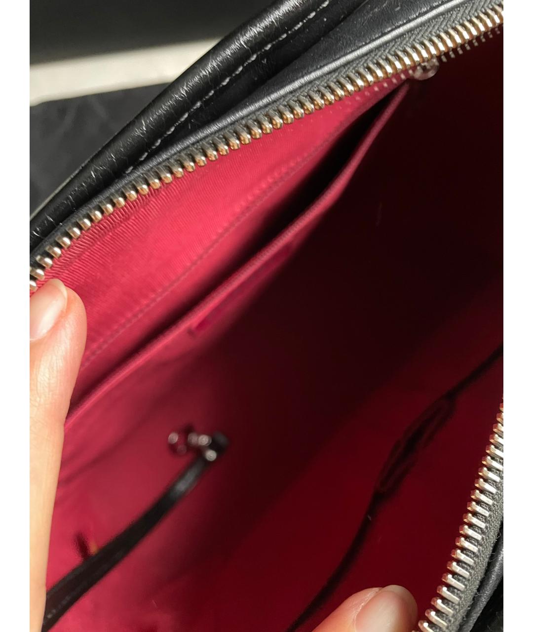 CHANEL Черная кожаная сумка через плечо, фото 6