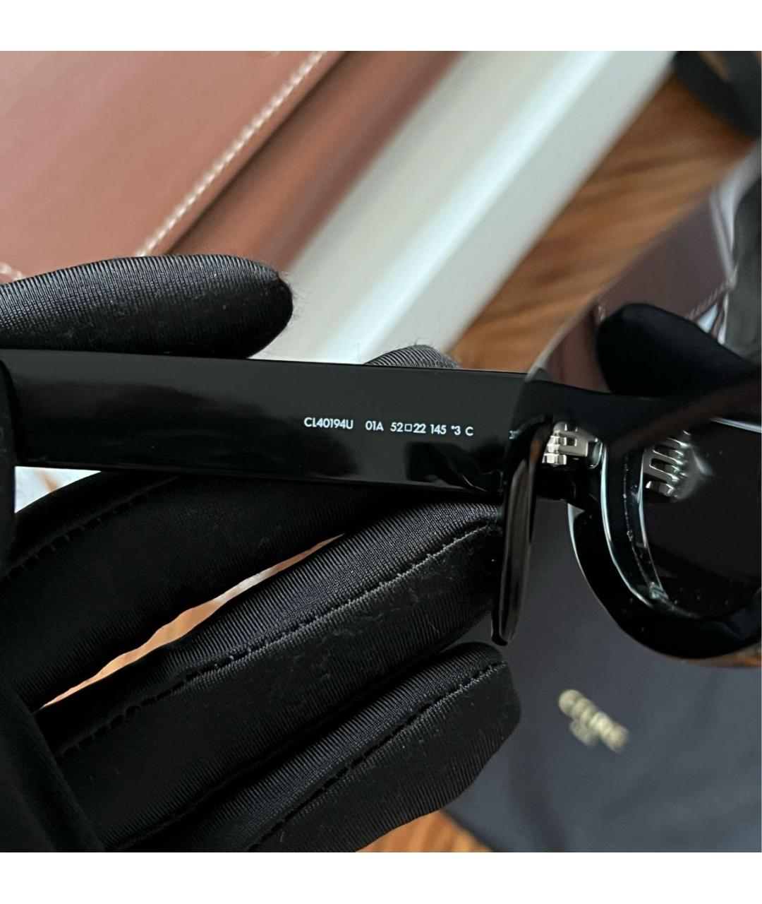 CELINE Черные пластиковые солнцезащитные очки, фото 5