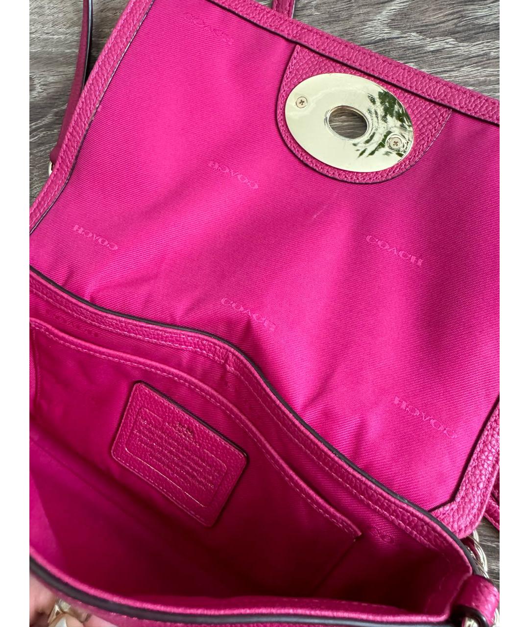 COACH Розовая сумка через плечо, фото 2