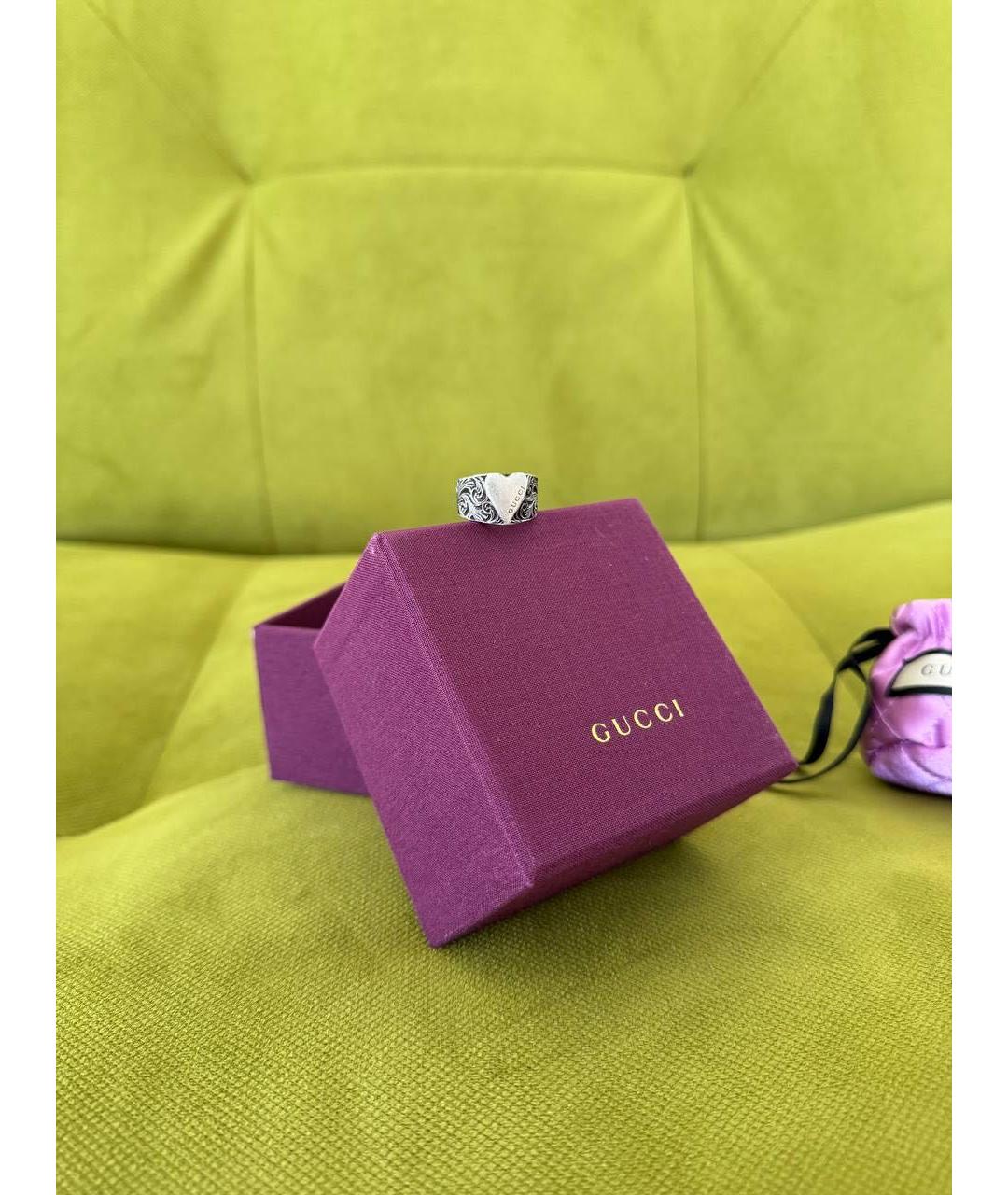 GUCCI Серебряное серебряное кольцо, фото 2