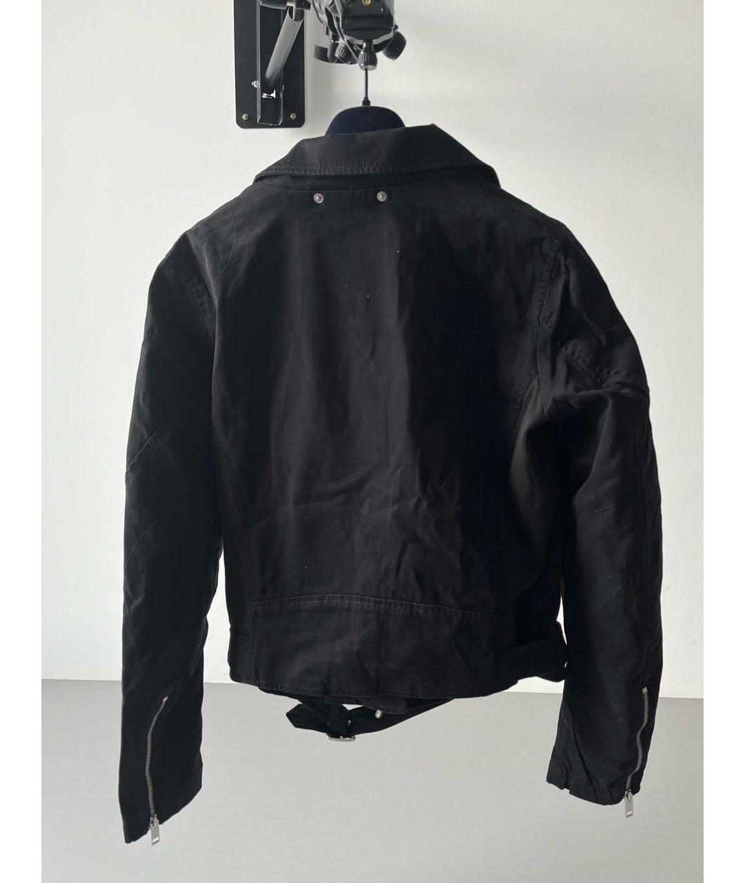 DIESEL Черная хлопко-эластановая куртка, фото 2